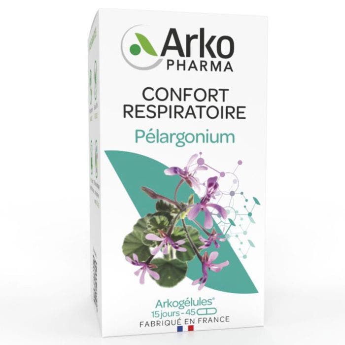 Pelargonium Confort Respiratoire 45 Gelules Arkogélules Arkopharma
