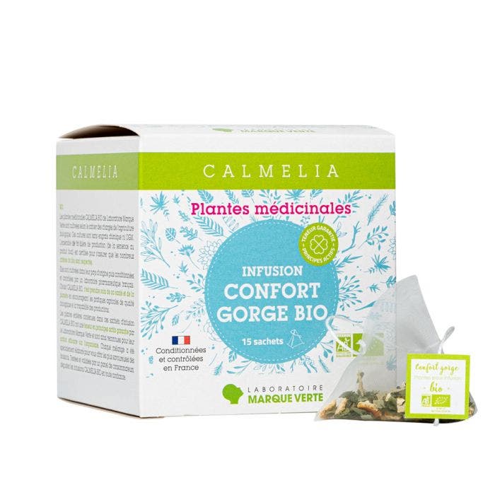 Infusion Confort gorge bio 15 infusettes Calmelia