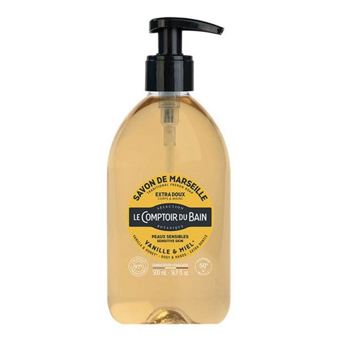 Savon de Marseille 500ml Corps et Mains Peaux Sensibles Le Comptoir Du Bain
