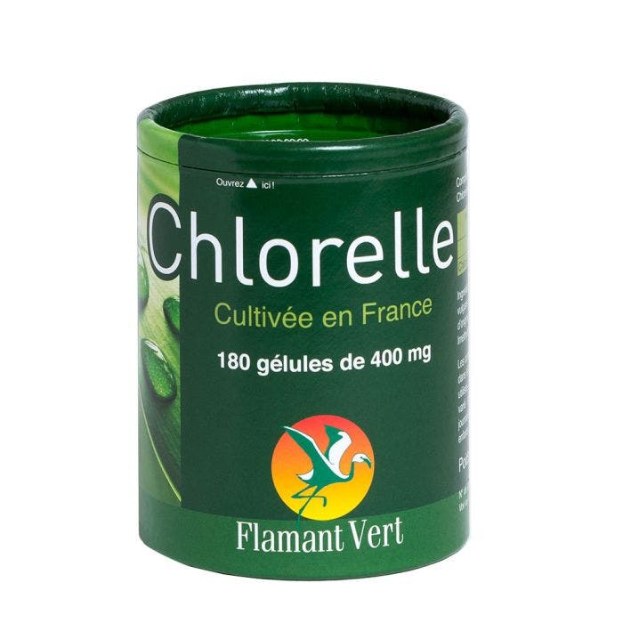 Chlorelle Cultivee En France 180 Gelules 130g Flamant Vert