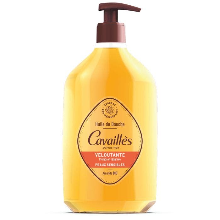 Huile De Douche Veloutante Amande Bio 750ml Surgras Actif Peaux Sensibles Rogé Cavaillès