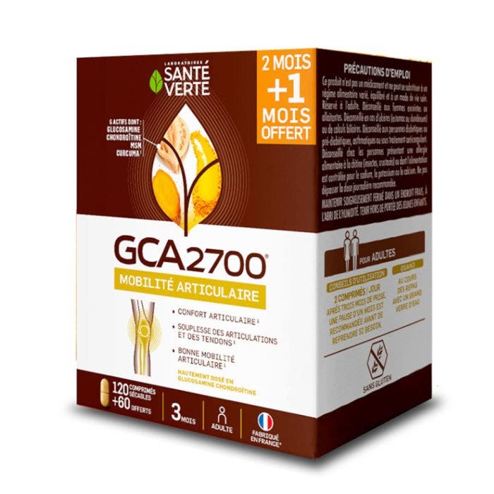 Mobilité articulaire 120+60 Comprimés GCA 2700 Sante Verte