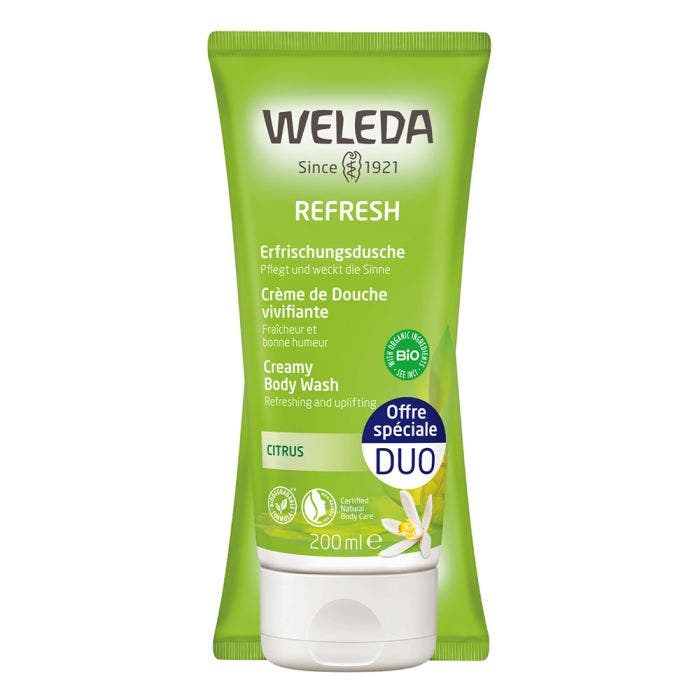 Crème De Douche Vivifiante 2x200ml Citrus Weleda