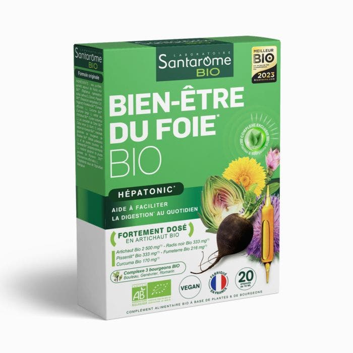 Bien-Etre du Foie 20 ampoules Digestion & Transit Santarome