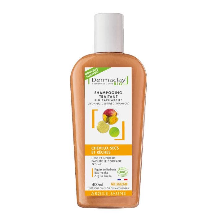 Shampooing Traitant Bio 250ml Cuir chevelu sensible Argile Rose Dermaclay