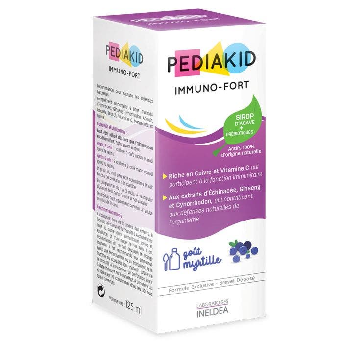 Immuno-fort Sirop Gout Myrtille 125ml Pediakid