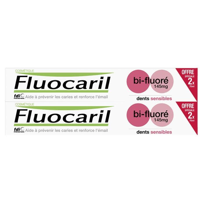 Dentifrice Bi-fluore Dents Sensibles 2x75ml Fluocaril