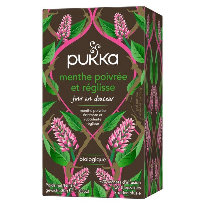 Infusion Bio Menthe Poivrée et Réglisse 20 sachets Pukka