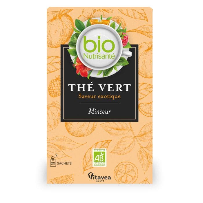 Thé vert saveur exotique 20 sachets BioNutrisanté Vitavea Santé