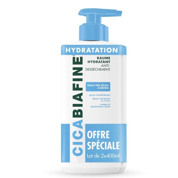 Baume Corporel Anti-dessèchement 2x400ml Cicabiafine Peaux très sèches à irritées Biafine