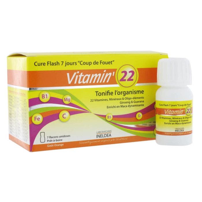 Vitamin' 22 Flash x7 flacons unidoses Ineldea