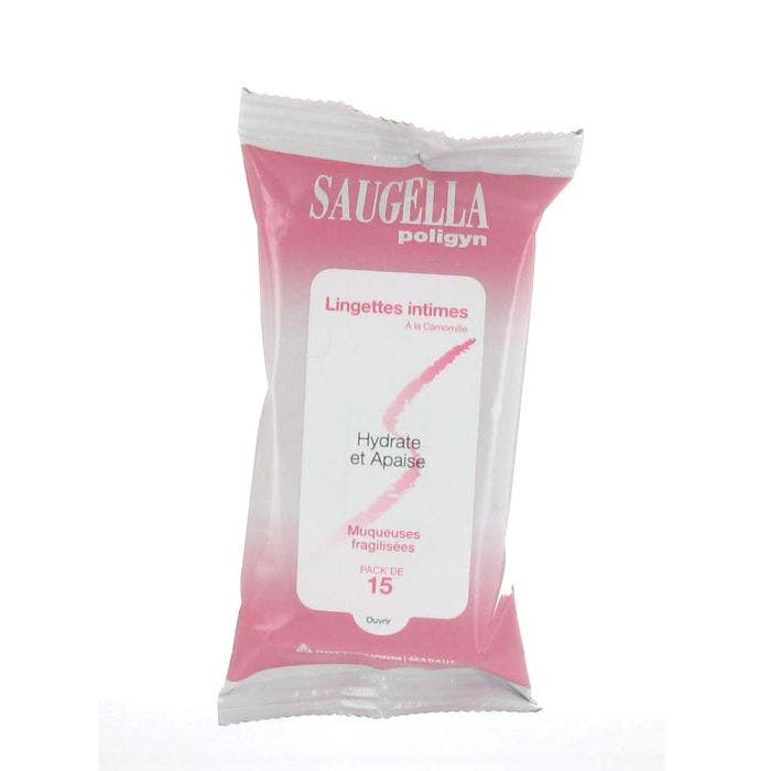 Lingettes Intimes A La Camomille x15 Poligyn Saugella