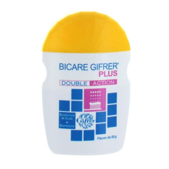 Bicarbonate De Soude Double Action 60g Bicare Plus Gifrer