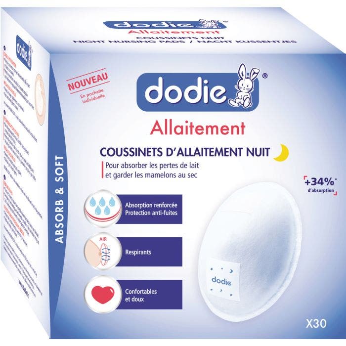 Coussinets D'allaitement Nuit Individuels X30 Dodie