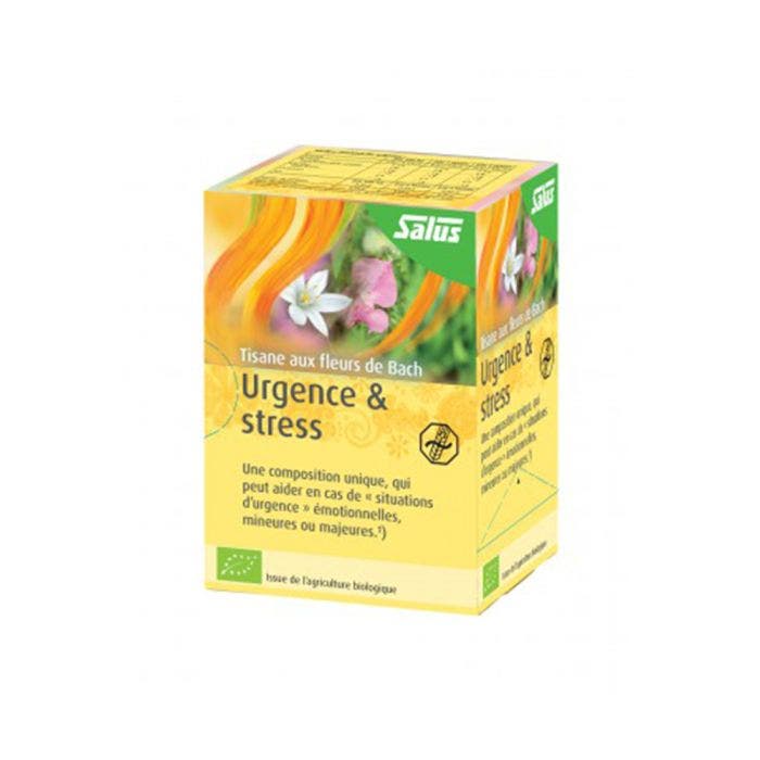 SALUS FLEURS DE BACH TISANE URGENCE ET STRESS BIO 15 SACHETS
