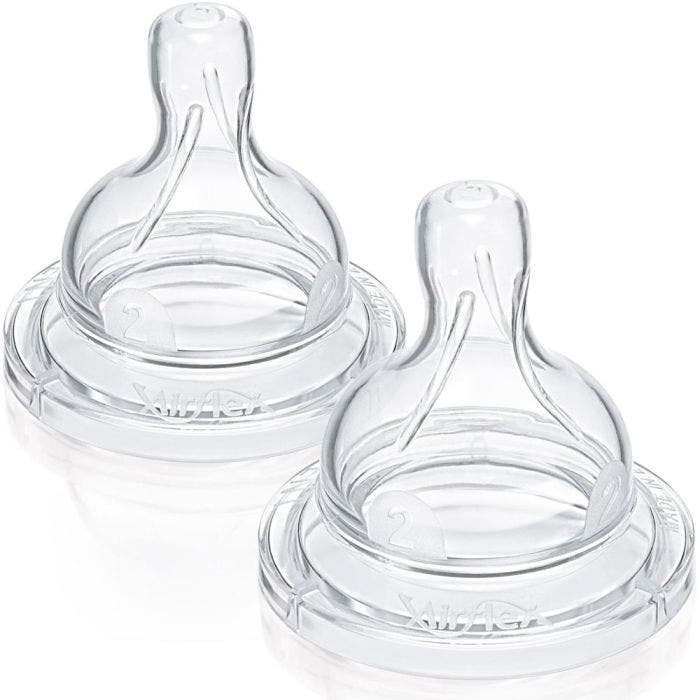 Tetines Silicone Debit Lent X2 Classic+ 1 Mois Et Plus Avent