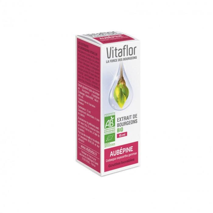 VITAFLOR EXTRAIT DE BOURGEON D'AUBEPINE BIO 15ML