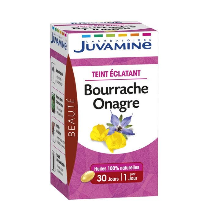 Bourrache Onagre Teint Eclatant 30 Capsules Juvamine