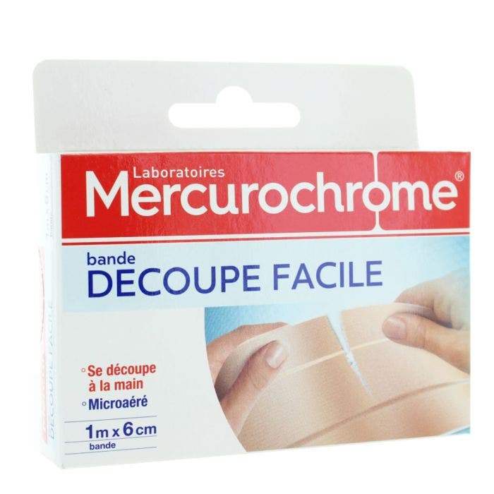 MERCUROCHROME PANSEMENT BANDE DECOUPE FACILE 1MX6CM
