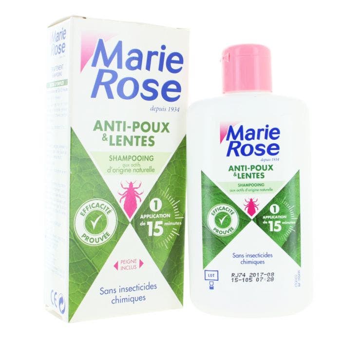 MARIE ROSE SHAMPOOING POUX ET LENTES AUX ACTIFS NATURELS 125ML
