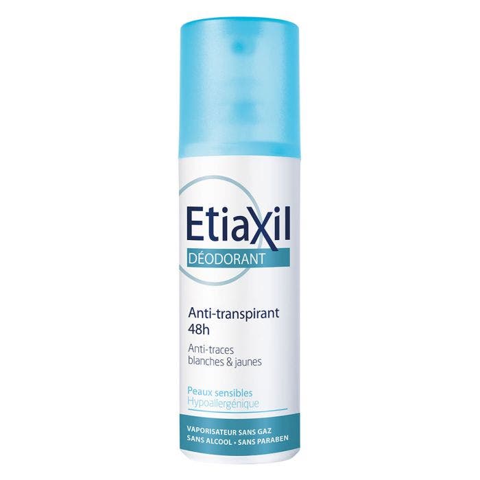 Antitranspirant 48h Aisselles Anti-traces Blanches Et Jaunes 100ml Déodorant Etiaxil