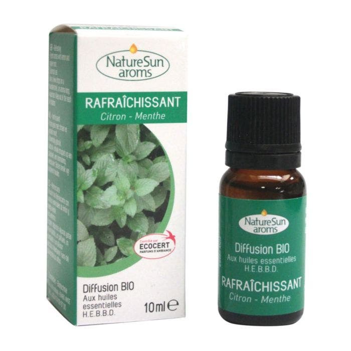 Diffusion Rafraichissant Bio Citron Menthe 10 ml Naturesun Aroms