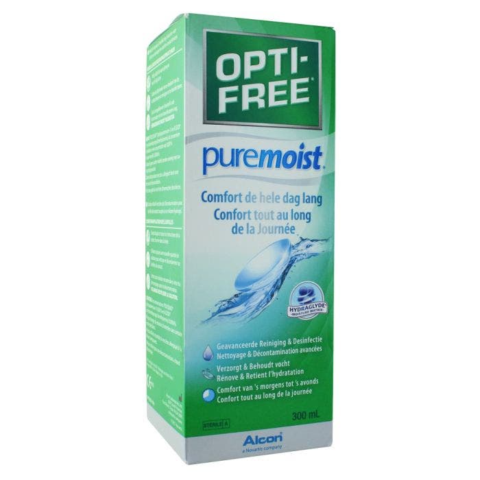 Opti Free Pure Moist Solution Multi-fonctions De Decontamination Lentille De Contact 300 ml Alcon