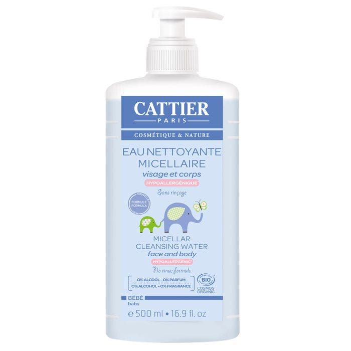 Eau Nettoyante Micellaire Hypoallergenique Bio 500ml Bebe Cattier