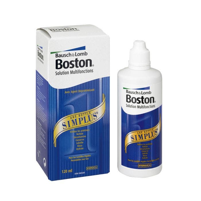 BOSTON SIMPLUS SOLUTION MULTIFONCTIONS POUR LENTILLES RIGIDES 120ML Bausch&Lomb