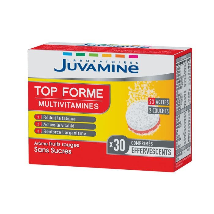 Top Forme Multivitamines 30 Comprimes Effervescents 2 Couches Juvamine