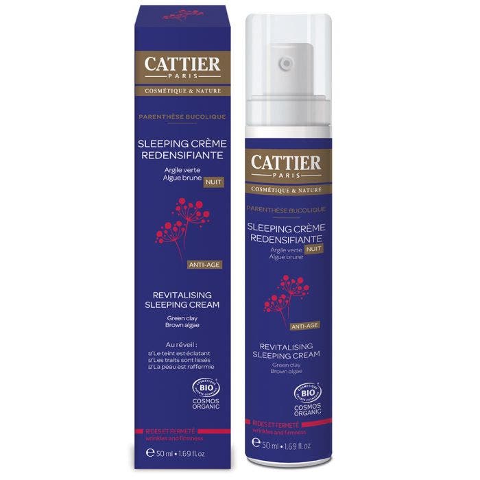 Sleeping Creme Redensifiante Nuit Rides Et Fermete Bio 50ml Anti-Âge Cattier