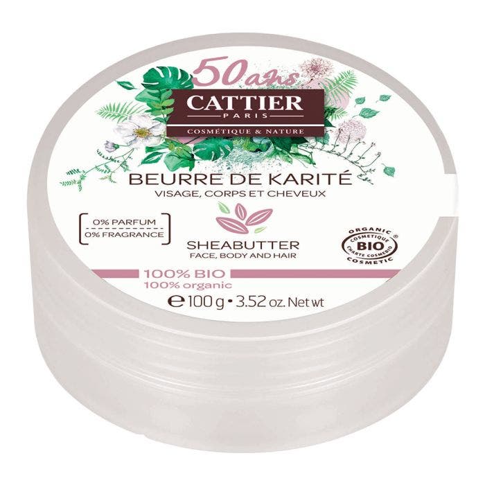 Beurre de karité Visage Corps Et Cheveux Bio 100g Cattier