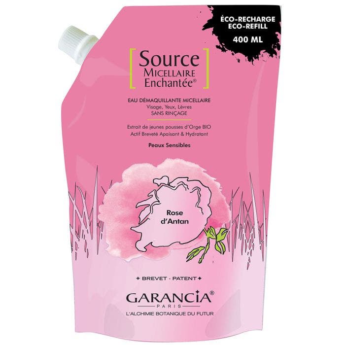 Source Eau Demaquillante Micellaire Recharge Rose D'Antan 400ml Enchantee Garancia