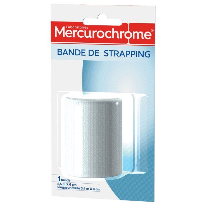 Bande De Strapping 2.5m X 7cm Mercurochrome