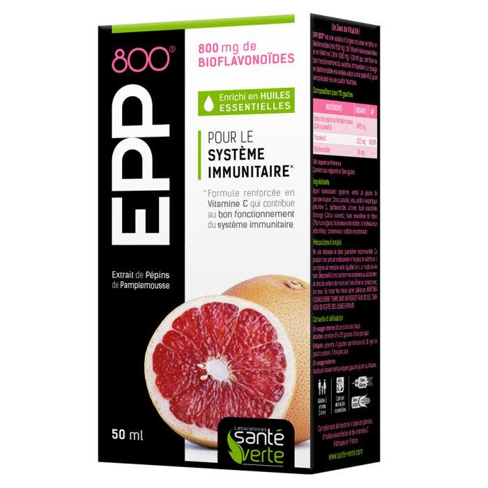 Epp 800+ Extrait De Pepins De Pamplemousse 50 ml Sante Verte