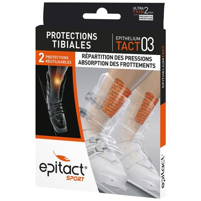 EPITACT SPORT PROTECTIONS TIBIALES EPITHELIUM TACT 03 X2