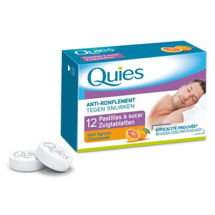 QUIES ANTI-RONFLEMENT PASTILLES A SUCER AGRUME X12
