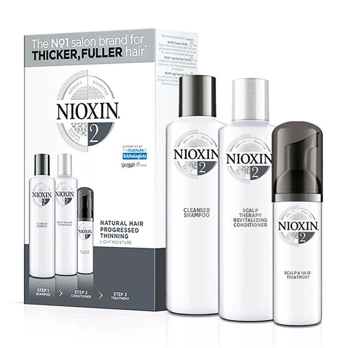 Kit Systeme 2 Soin Densifiant Cheveux Naturels Et Tres Clairsemes 340ml Nioxin