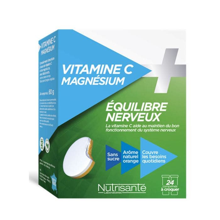 Vitamine C + Magnesium 24 Comprimes Nutrisante