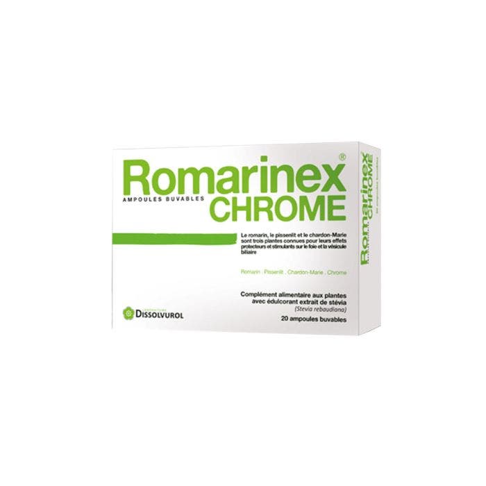 Romarinex Chrome Aux Plantes 20 Ampoules Dissolvurol