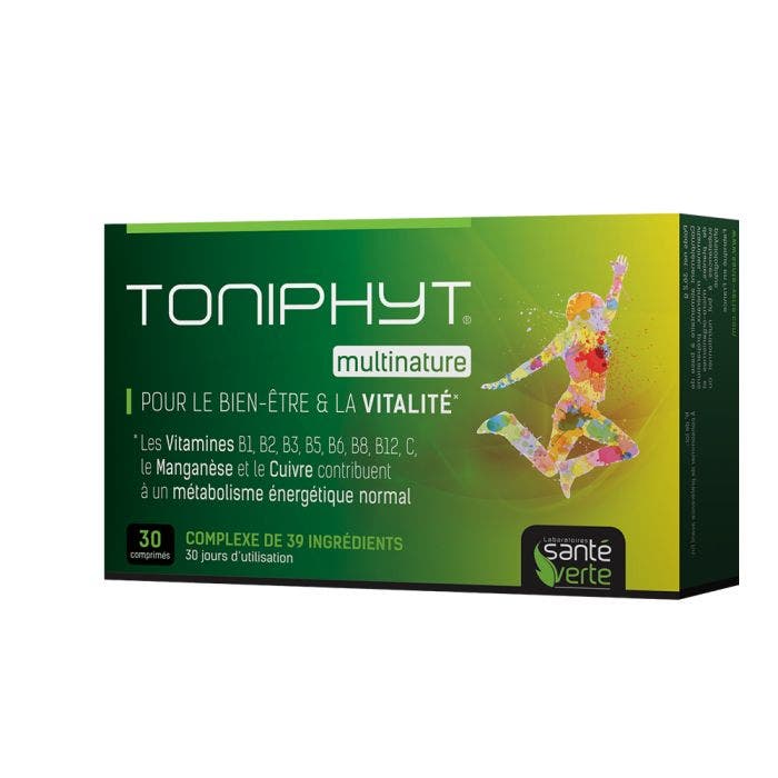 Multinature 30 Comprimes Toniphyt Sante Verte