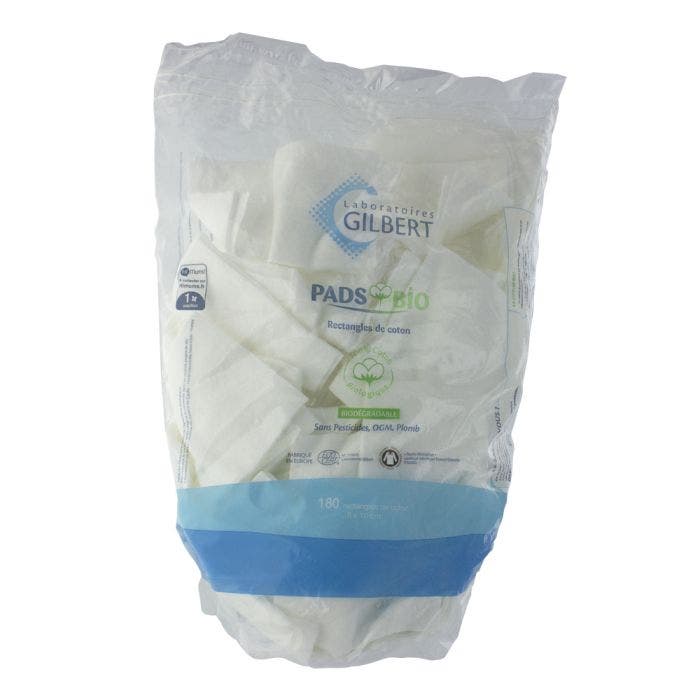 Pads Bio 180 Rectangles De Coton 8x10cm Gilbert