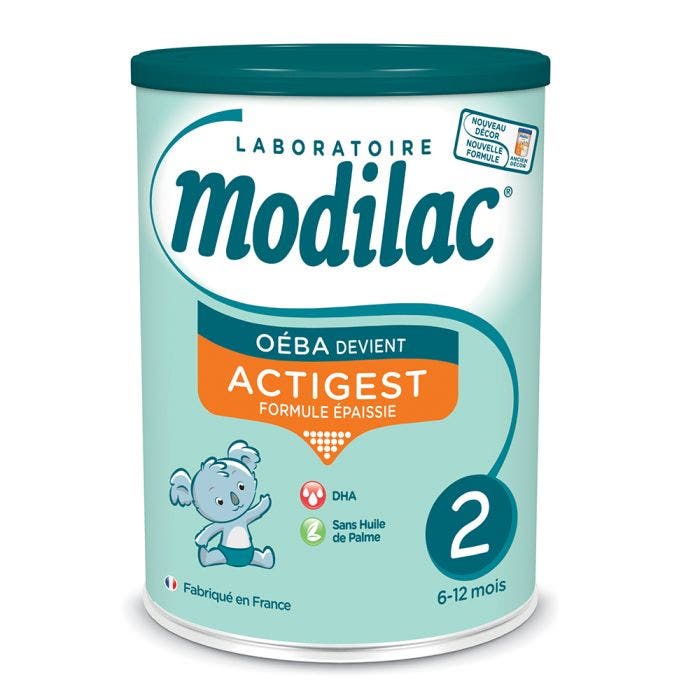 Expert Actigest 2 Lait En Poudre Formule Epaissie 6-12 Mois 800 g Modilac