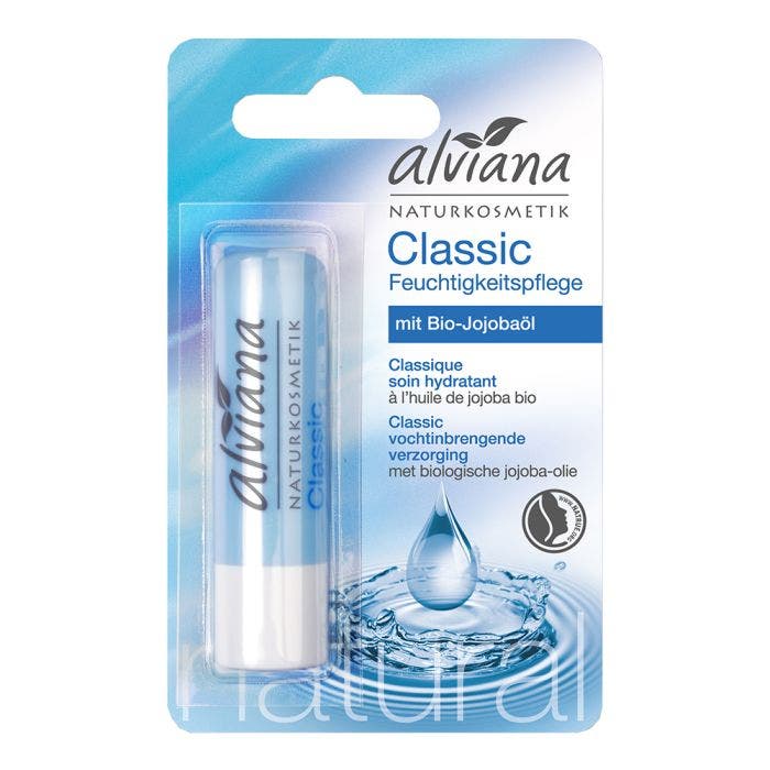 Baume A Levres Classique Soin Hydratant A L'huile De Jojoba 4,5g Alviana