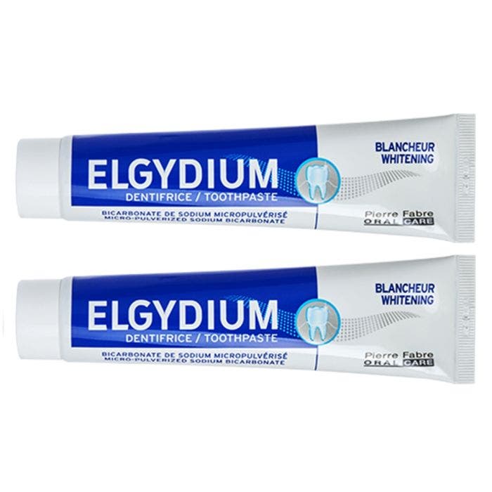 Dentifrice Blancheur Menthe 2x75ml Elgydium