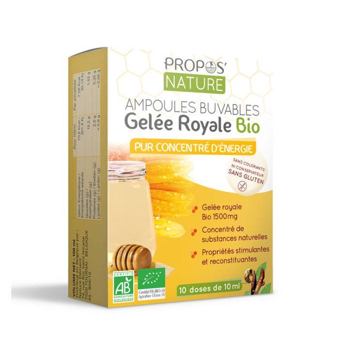 Gelee Royale Bio 10 Ampoules Propos'Nature
