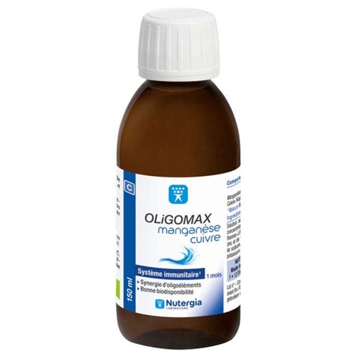 Oligomax Manganese Cuivre 150ml Nutergia