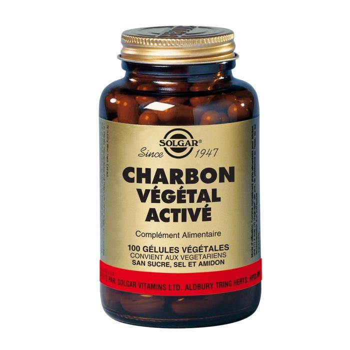 Charbon Vegetal Active 100 Gelules Solgar