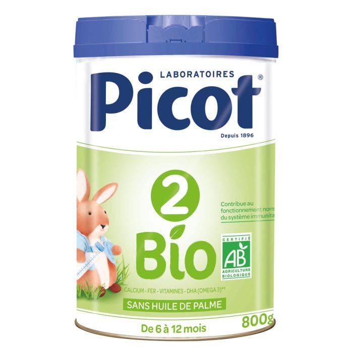 2 Lait En Poudre 6-12 Mois Bio 800g Picot