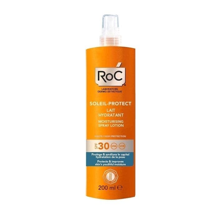 Lait spray hydratant SPF30 200ml Soleil Protect Corps Roc